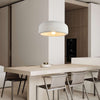 Suspension design avec abat-jour arrondi blanc Mango