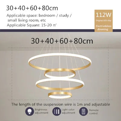 lustre moderne nordique avec télécommande et design épuré - vue 29 sur 30