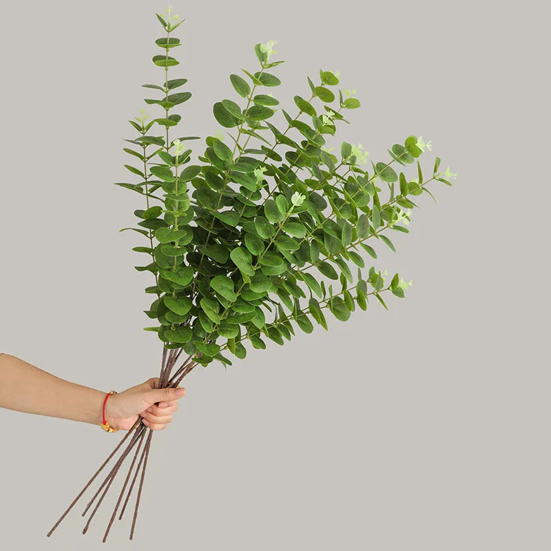 branche d'arbre d'eucalyptus en soie pour décoration intérieure - vue 4 sur 7