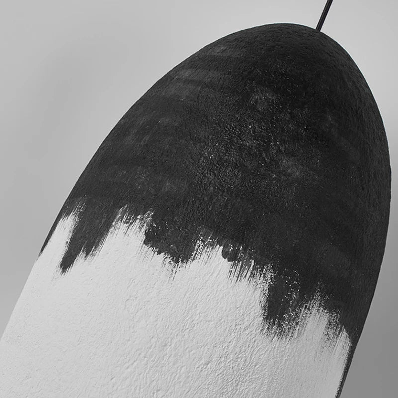 suspension moderne Wabi Sabi noir et blanc LED lampe créative Restaurant café Droplight chambre européenne