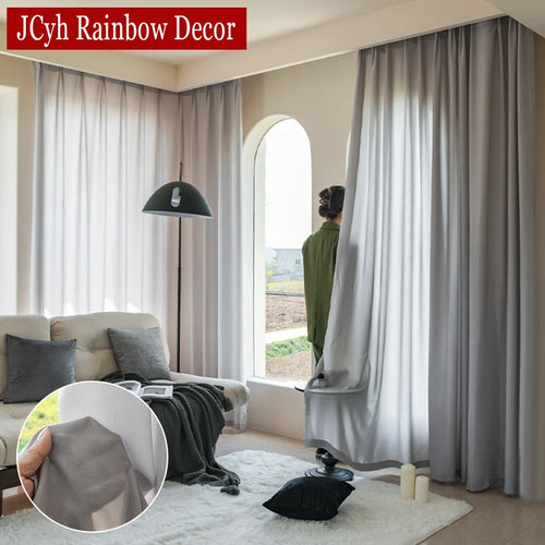Voilage tulle moderne décoratif pour salon chambre fenêtre - vue 2 sur 7