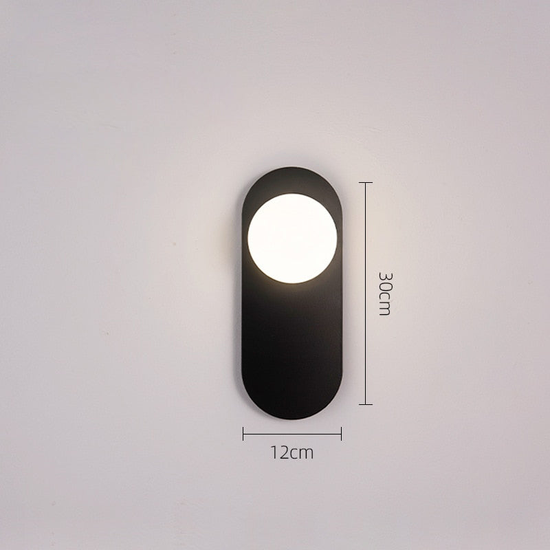 wall lamp oval metal LED wall Katalea