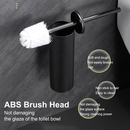 brosse de toilette murale en acier inoxydable durable pour salle de bain - vue 4 sur 7