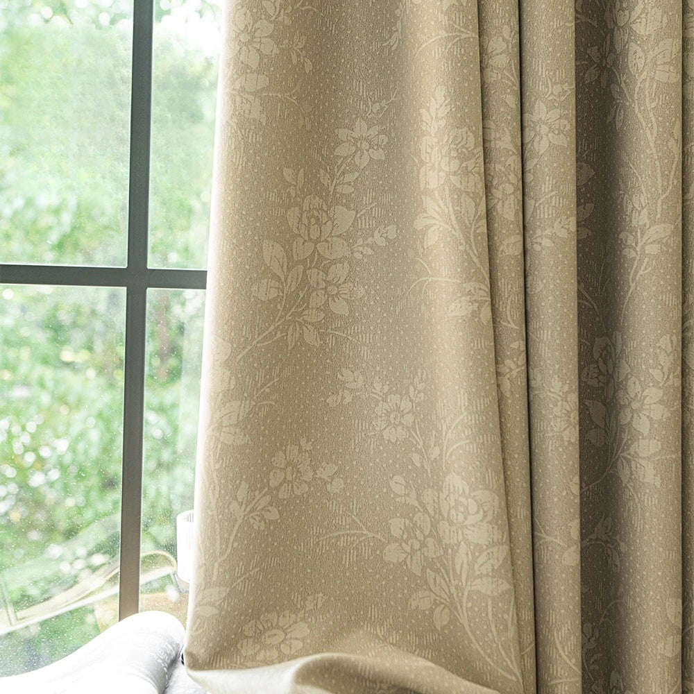 Rideau occultant floral moderne pour salon chambre - vue 5 sur 9