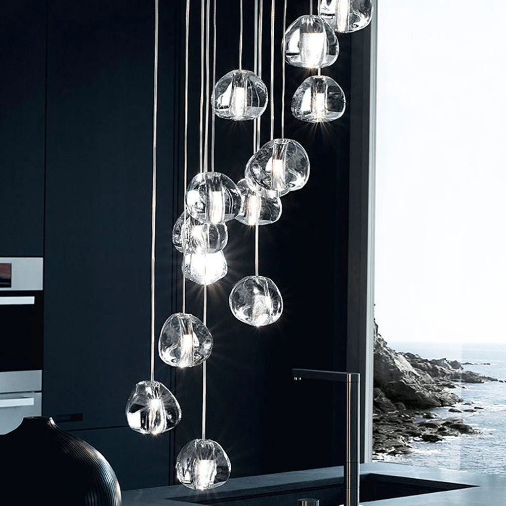 suspension moderne en cristal pour un éclairage élégant - vue 3 sur 15