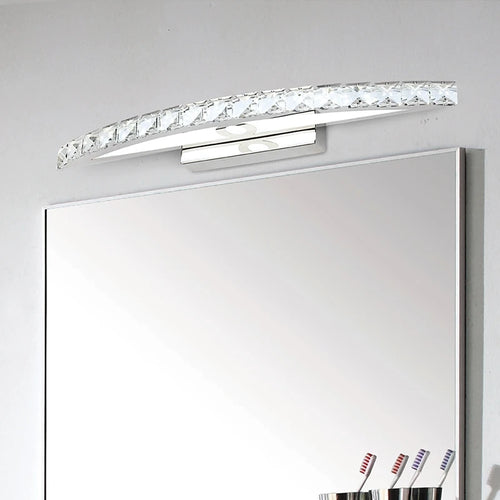 applique murale salle de bain LED miroir lumière en acier inoxydable cristal maquillage salle de bain lumières 44 cm/54 cm