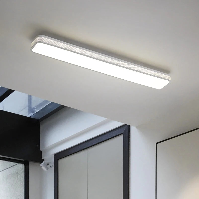 plafonnier led encastré rectangulaire minimaliste pour allée longue