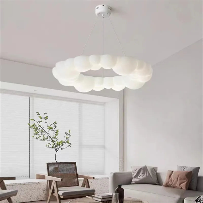 Plafonnier LED en forme de nuage au design nordique moderne