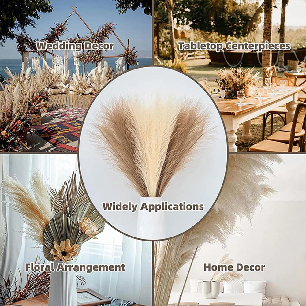 lot de pampas artificielles pour décoration mariage fête - vue 6 sur 18