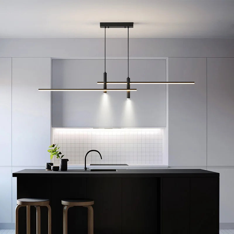 lustre nordique moderne avec projecteur pour restaurant et bar - vue 7 sur 18