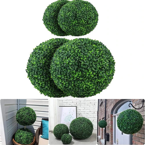 lot de boules topiaires artificielles pour décoration jardin et mariage - vue 2 sur 11