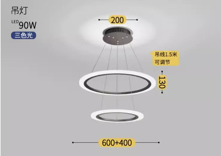 lustre led moderne minimaliste nordique anneau italien créatif