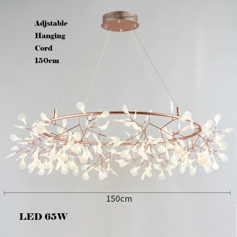 lustre LED créatif en acier inoxydable et acrylique pour décoration intérieure