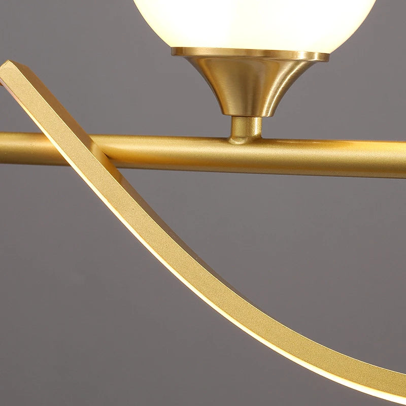 lustre en forme de verre blanc avec éclairage led intégré - vue 6 sur 7