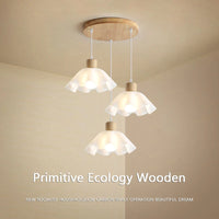 lustre suspendu en bois pour une décoration moderne