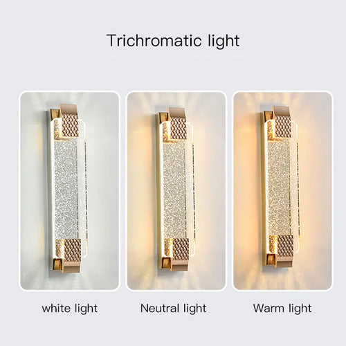 applique murale luxe nordique en cristal moderne éclairage décoratif - vue 6 sur 15