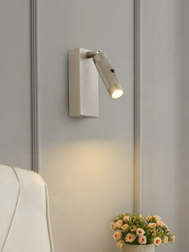 applique murale led réglable avec interrupteur et port usb