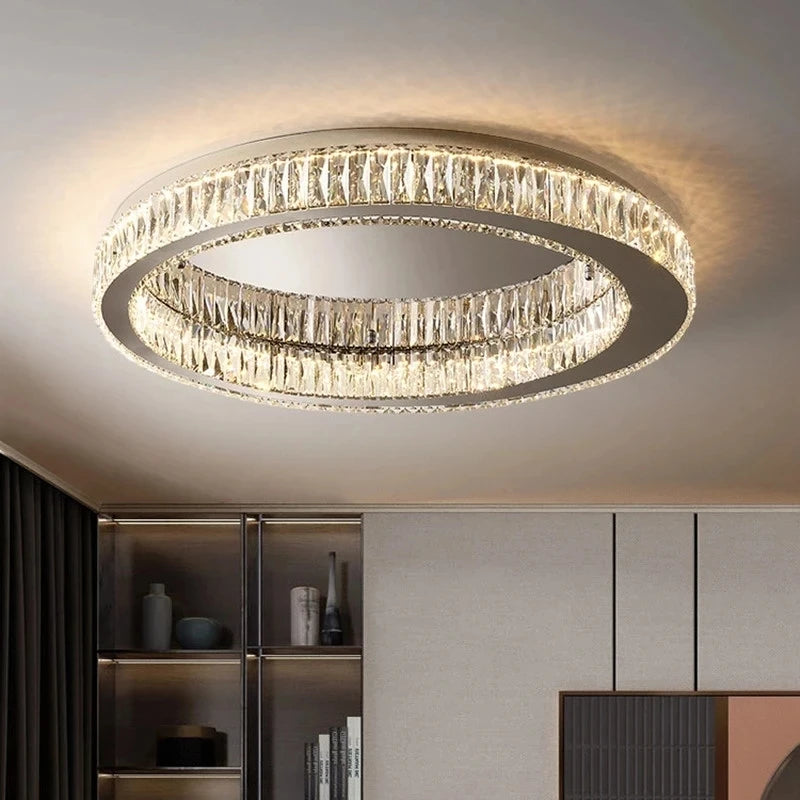 2024 Originality Personality Luxury Crystal Chandelier Lighting For Living Room Bedroom Study Crystal Ceiling Lamp - vue 2 sur 12