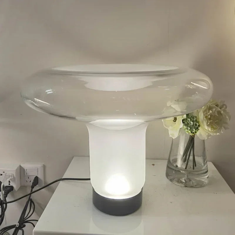 Italy Design Mushroom Table Lamps Glass Desk Light Close to Original for Bedroom Living Room - vue 3 sur 7