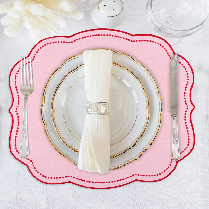 Serviette de table coton lin style naturel lot 4