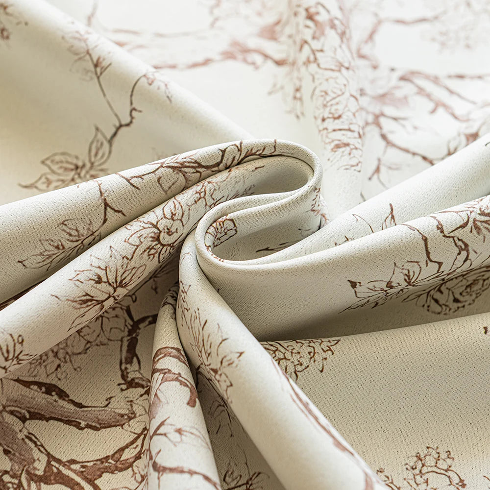 Rideau occultant floral moderne pour salon chambre - vue 3 sur 7