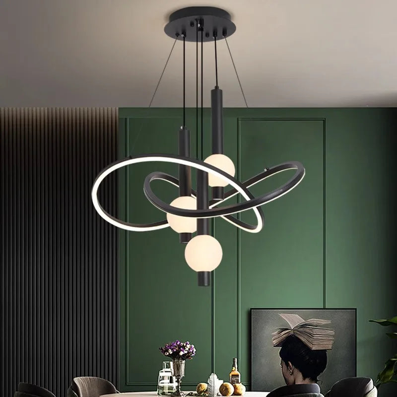 lustre nordique lampes suspendues pour éclairage intérieur - vue 3 sur 8