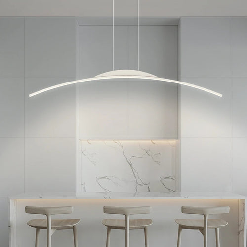 Lustre long led minimaliste avec hauteur réglable - vue 4 sur 21