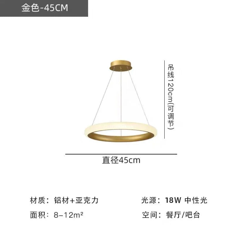 suspension led ronde art déco pour un éclairage élégant - vue 12 sur 13