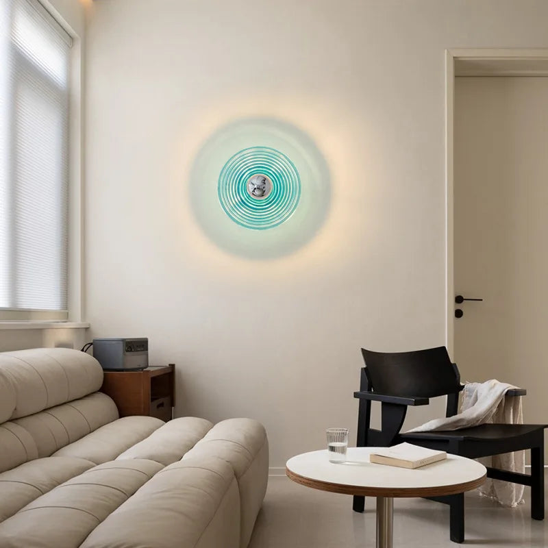 applique murale en verre ondulé pour allée entrée escalier
