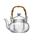 theiere verre poignee bambou tasses infusion pu erh
