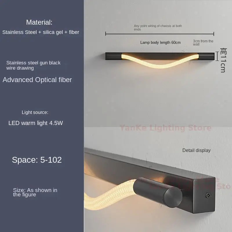 applique murale minimaliste moderne en silicone de luxe - vue 10 sur 16