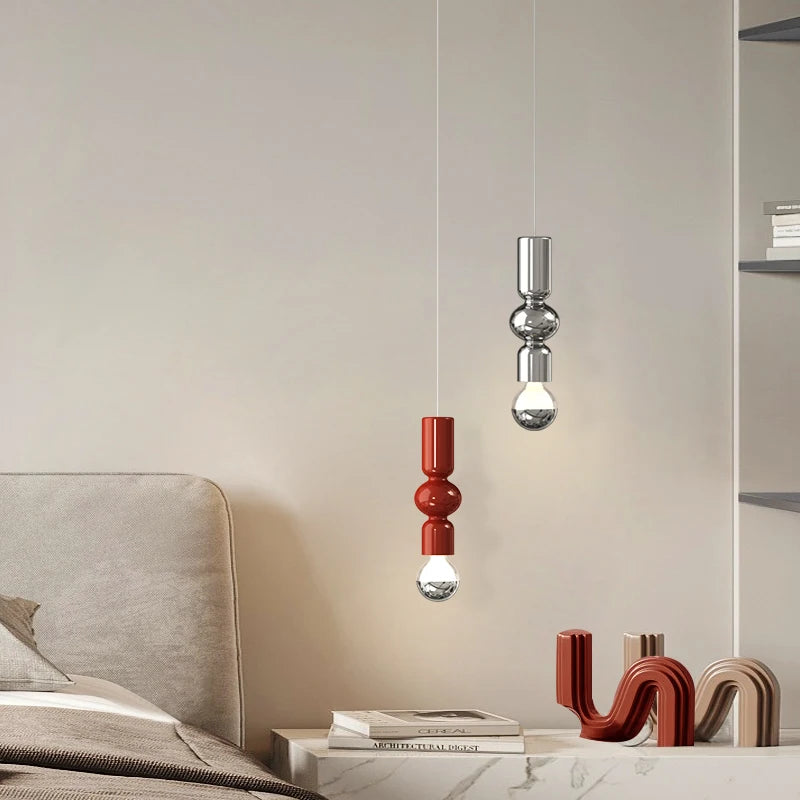 suspension led simple et créative pour bar nordique - vue 2 sur 12