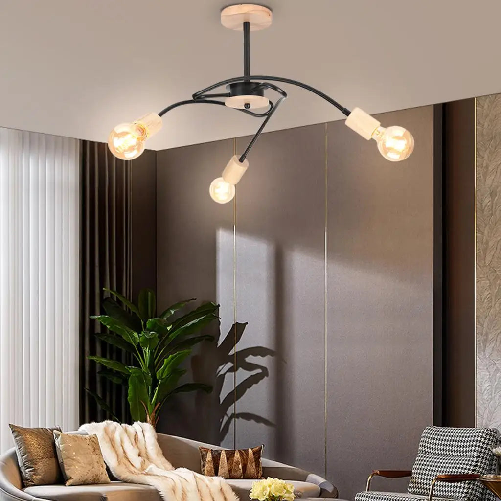 lustre sputnik moderne style industriel pour intérieur élégant - vue 2 sur 19