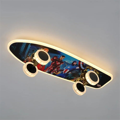 plafonnier créatif en forme de skateboard design moderne pour enfants - vue 2 sur 19