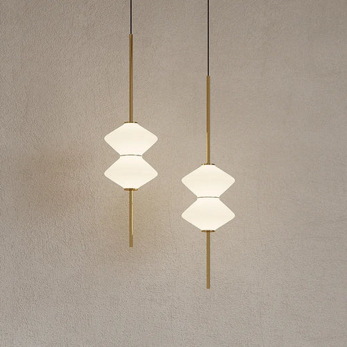 lampe led suspendue en verre moderne avec fil métallique réglable - vue 3 sur 10