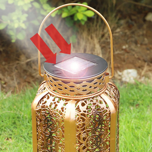 lampe solaire rétro pour jardin et décoration extérieure - vue 3 sur 6