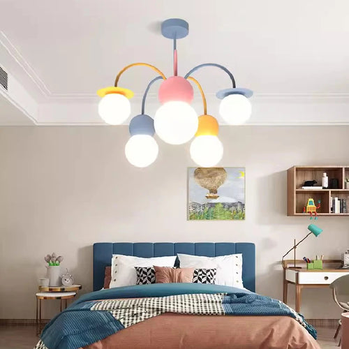 plafonnier happy planet led pour chambre d'enfant créatif et ludique - vue 3 sur 10