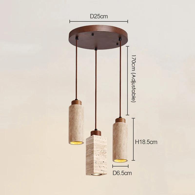ensemble de 3 suspensions wabi sabi naturelles led - vue 6 sur 14