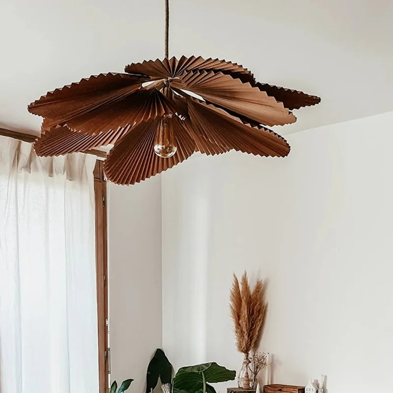plafonnier en papier wabi sabi pour décoration intérieure moderne - vue 5 sur 8