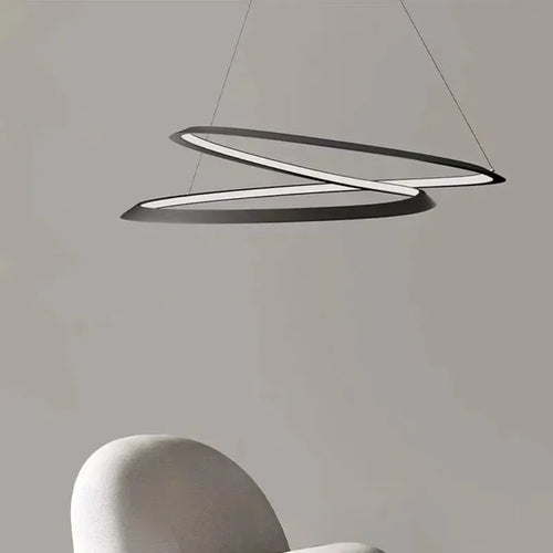 lustre led suspendu design moderne luminaire décoratif intérieur - vue 5 sur 8