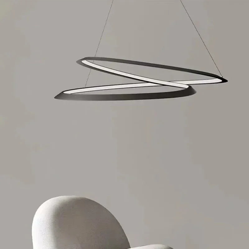 lustre led suspendu design moderne luminaire décoratif intérieur - vue 5 sur 8