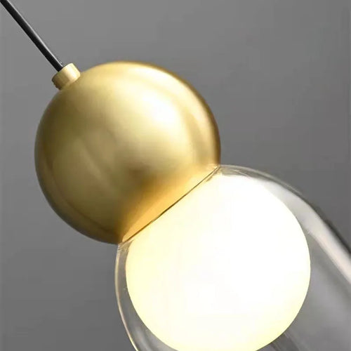 suspension moderne en verre transparent pour intérieur décoratif - vue 6 sur 10
