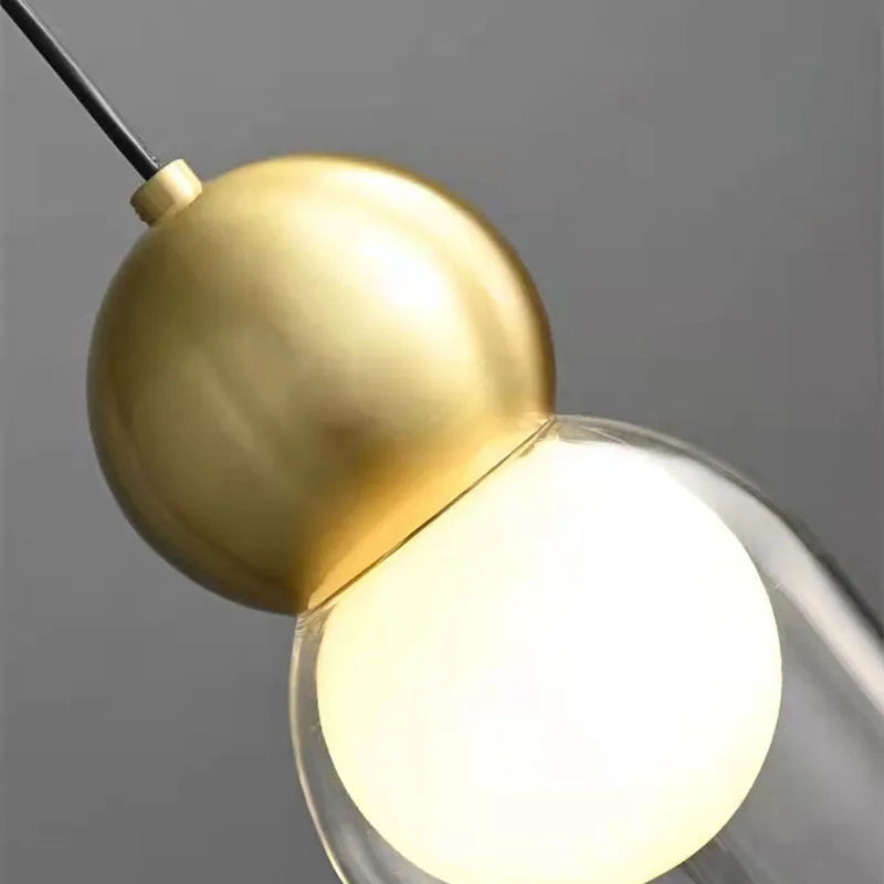 suspension moderne en verre pour décoration intérieure - vue 6 sur 10