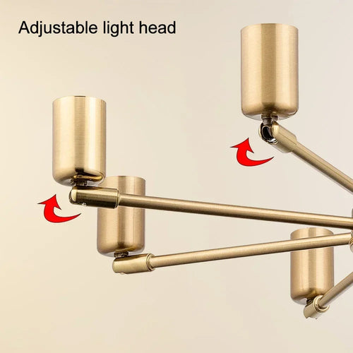 lustre moderne réglable en fer style satellite pour décoration - vue 3 sur 10