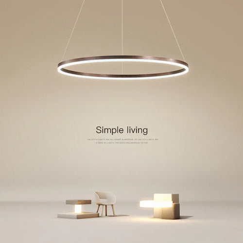 lustre led moderne à intensité variable style minimaliste - vue 7 sur 9