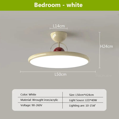 plafonnier led nordique en fer avec soucoupe volante luminaire décoratif d'intérieur - vue 10 sur 12
