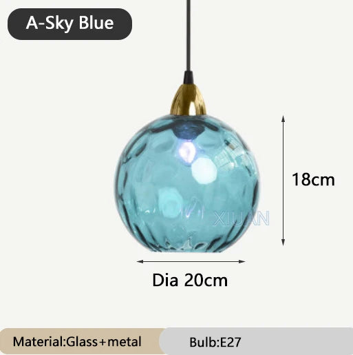 lustre en verre coloré lumineux pour restaurant - vue 17 sur 25