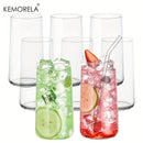 Ensemble 6 verres highball avec paille 460ml