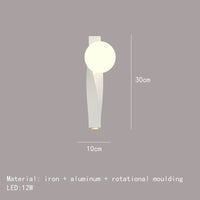 applique murale led en aluminium et verre pour éclairage divers