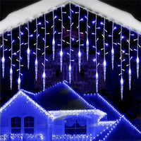 décorations lumineuses de noël pour fenêtres avec 8 modes clignotants
